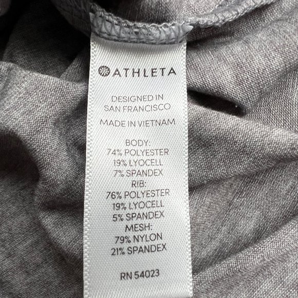 Athleta Topanga Long-Sleeve Athletic Top, Gray, XXS, EUC - Picture 9 of 9